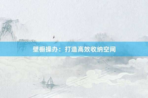 壁橱操办：打造高效收纳空间